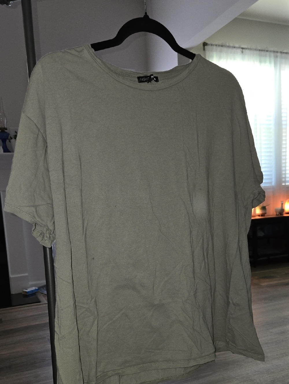 Fashion Nova Olive Green Crewneck Short Sleeve Tee